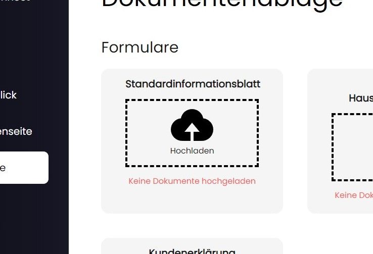 Upload-Box für das Dokument.